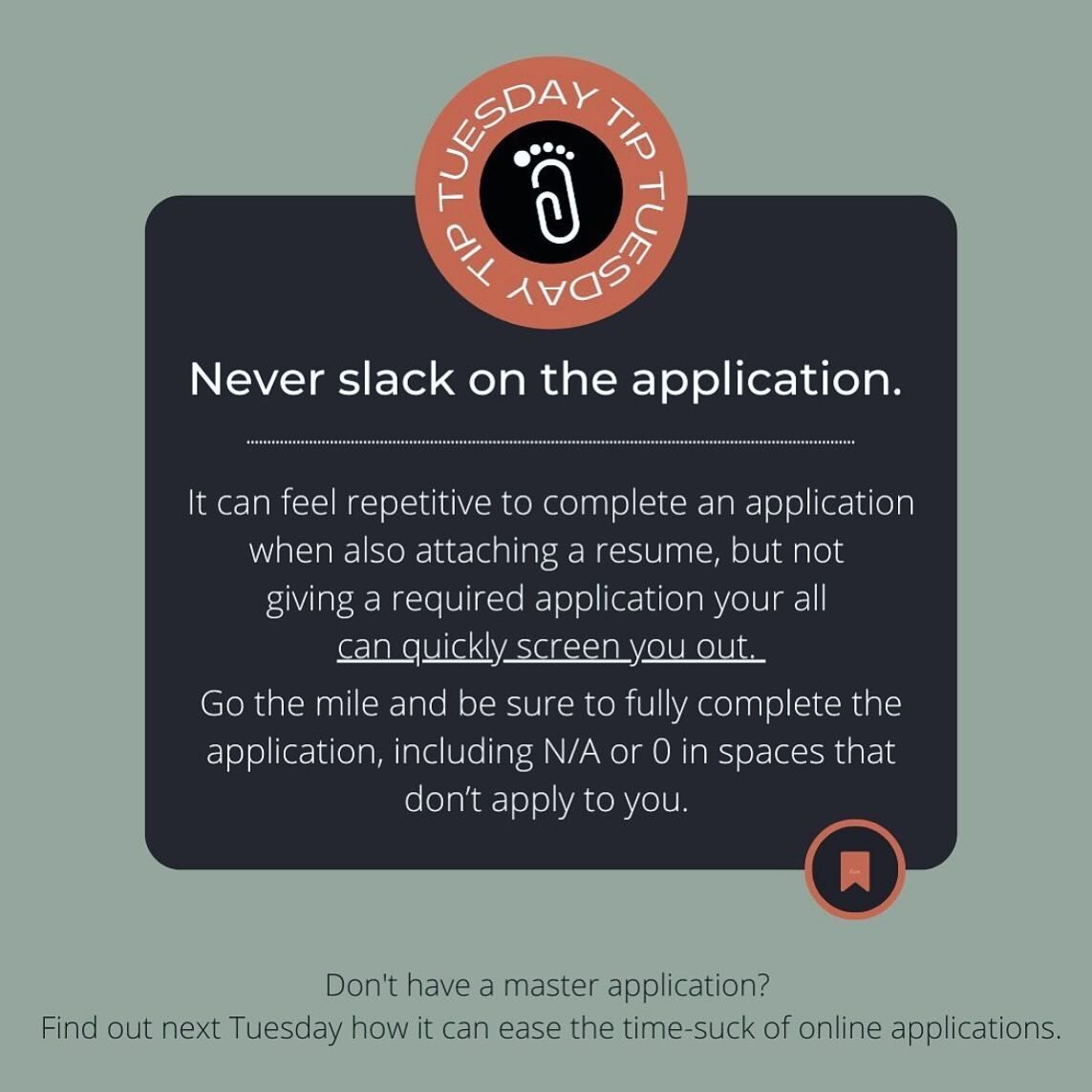 There&rsquo;s no way around it: completing online applications isn&rsquo;t fun. Applicants cutting corners, however, is an easy way for employers to reduce their stack of applicants. 

Next week: how a master app can make online apps less painful and