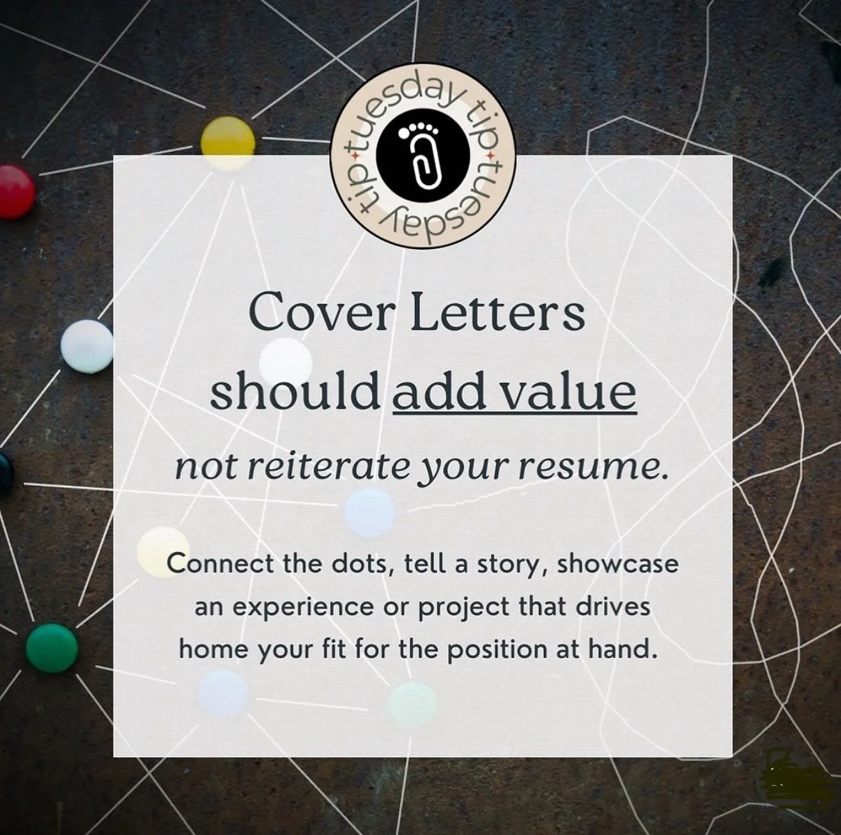 Have you noticed?  Cover letters are becoming requested and recommended more and more.

🤔So how do you make it effective? 

➡️Answer the &ldquo;why me&rdquo; by expanding on the one or two things that makes you the most valuable to that company. 

➡