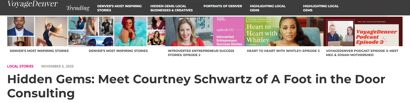 Courtney Schwartz Certified Resume Writer was interviewed by VoyageDenver about her love for resume writing and the current job search market. Linked Here.