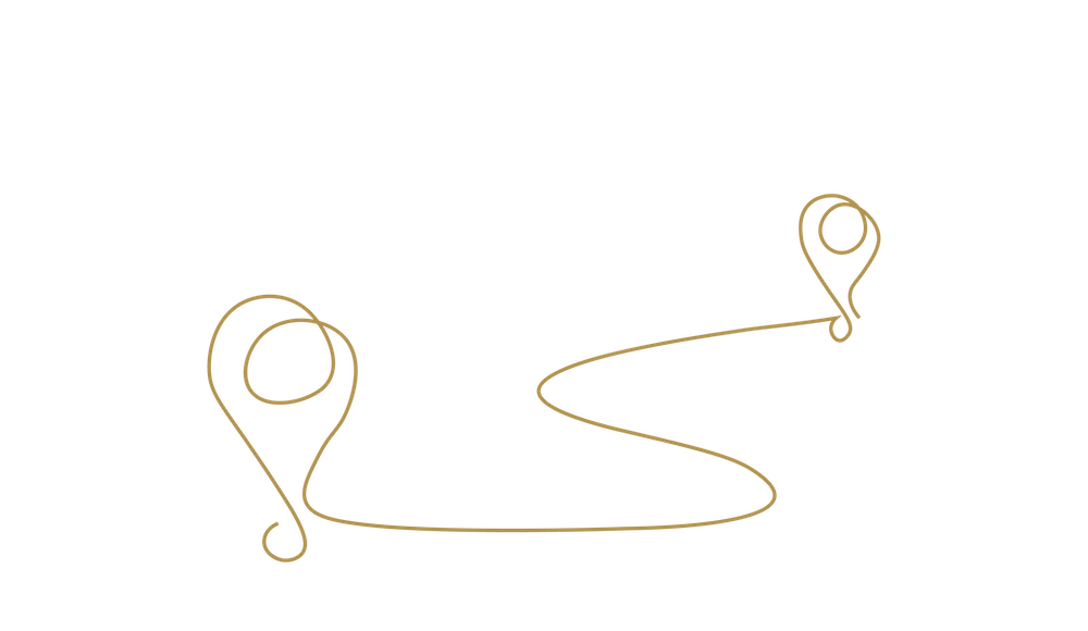 line drawing of two icons on a map