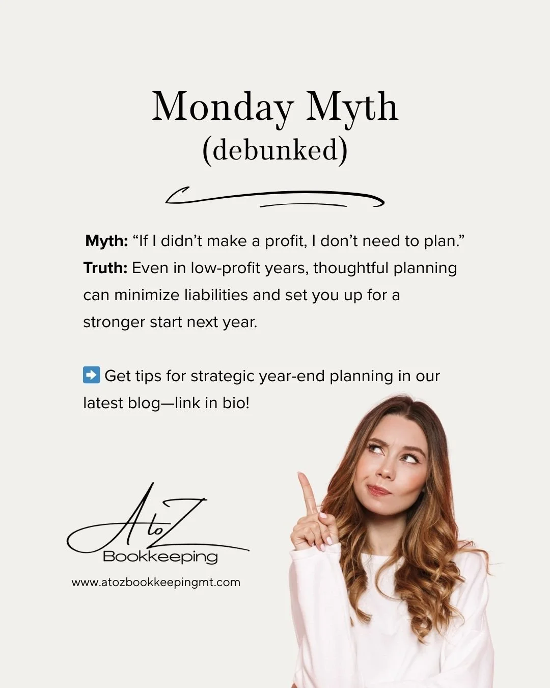 Myth: &ldquo;If I didn&rsquo;t make a profit, I don&rsquo;t need to plan.&rdquo;
Truth: Even in low-profit years, thoughtful planning can minimize liabilities and set you up for a stronger start next year.

➡️ Get tips for strategic year-end planning