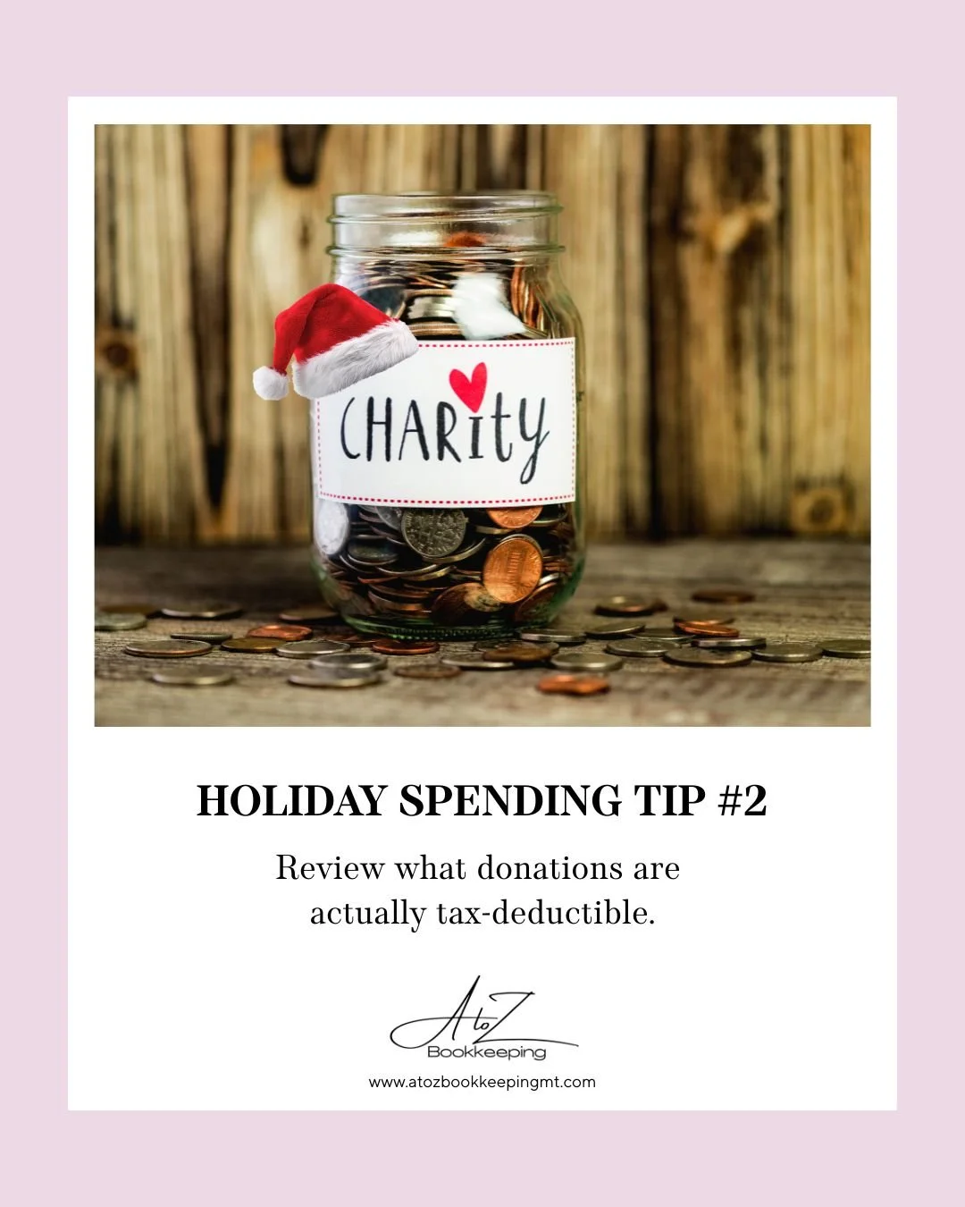 &quot;Charitable giving always reduces my taxes.&quot; Not all donations qualify. Only contributions to registered 501(c)(3) nonprofits are deductible. Know before you give to make your generosity count.

#holidayfinancetips #financialblog #atozbookk