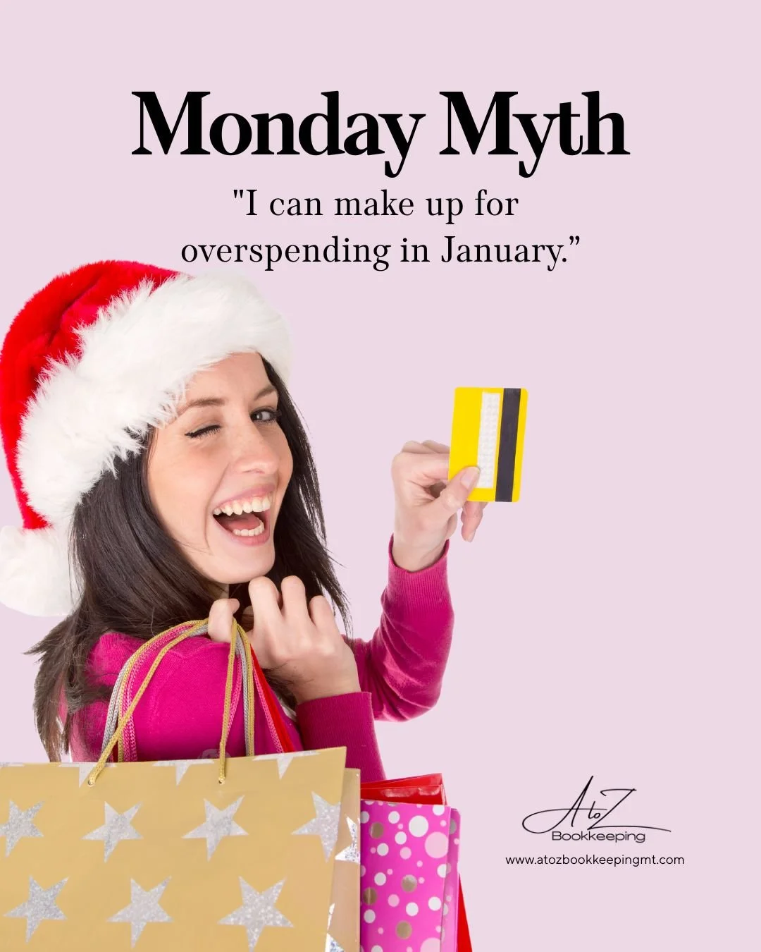 "I can make up for overspending in January." Good intentions won&rsquo;t pay the credit card bill. Plan ahead now to enjoy the holidays without a financial hangover in the new year. 

#atozbookkeeping #bozemanbookkeeping #bozemanmontana #fi