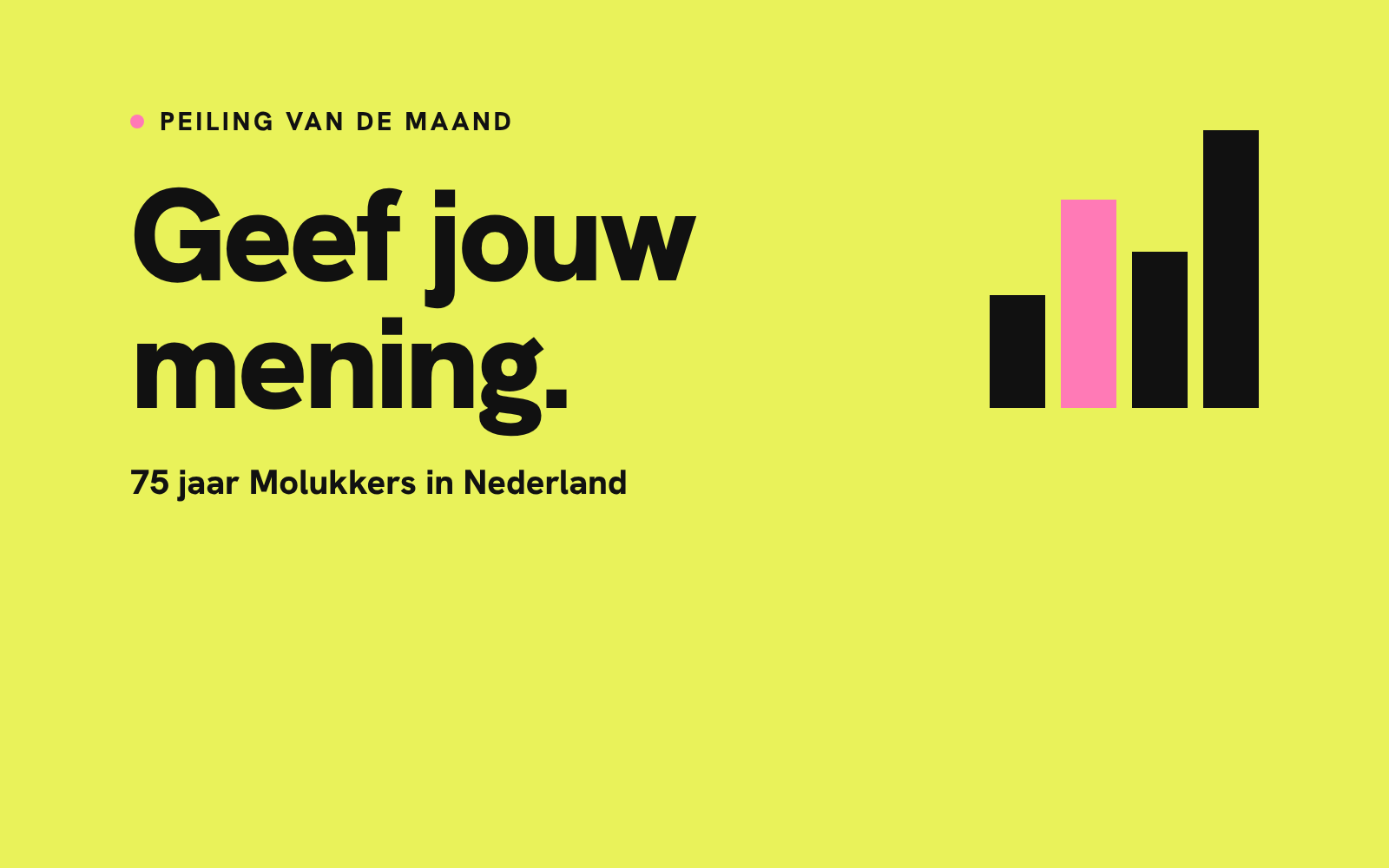 Peiling: waar moet het onderzoek naar 75 jaar Molukkers in Nederland over gaan?