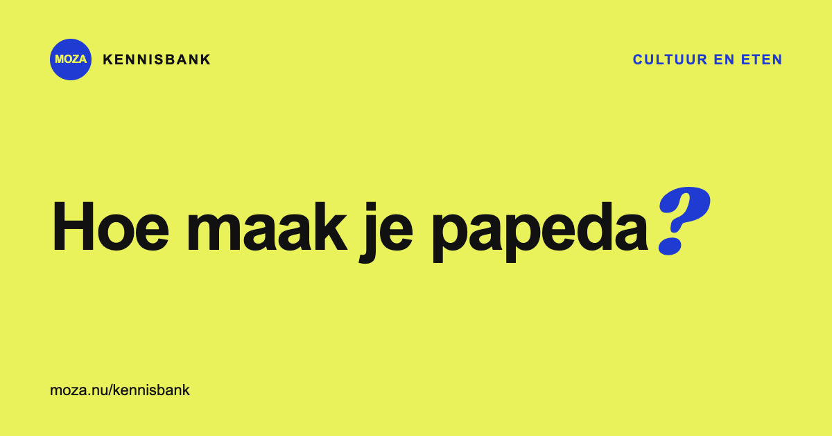 Hoe maak je papeda?