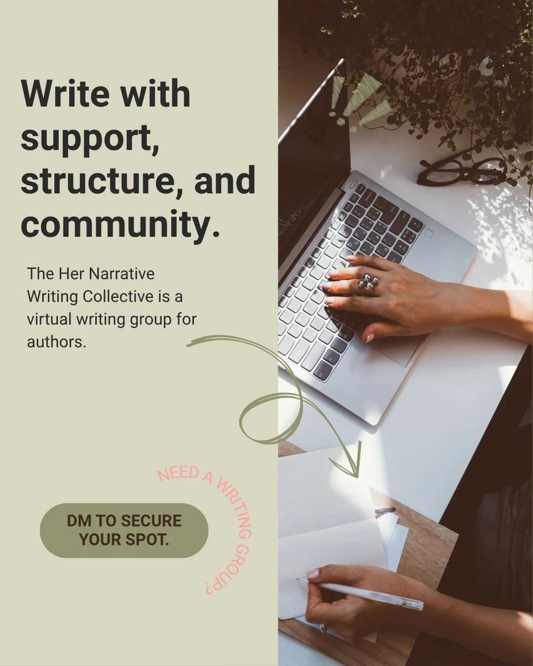 NaNoWriMo might be gone this November...but that doesn't mean your writing momentum should stop. ✍️⁠
⁠
t&rsquo;s easy to fall out of rhythm with your writing when life feels full. But showing up doesn&rsquo;t have to mean doing it all alone.⁠
⁠
There