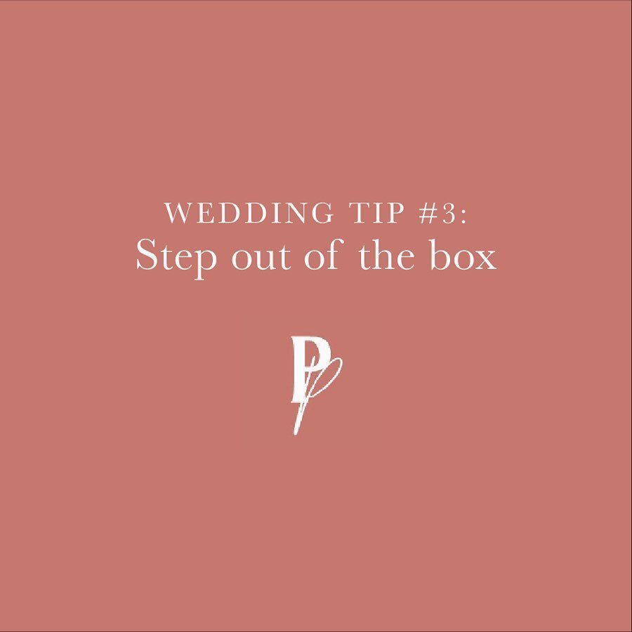 Wedding Tip #3 with @planningprojectnz 💘

Break tradition and step out of the box for your day. Think about what you love most in life and figure out how to incorporate those elements into your day to perfectly reflect your love, interests and perso