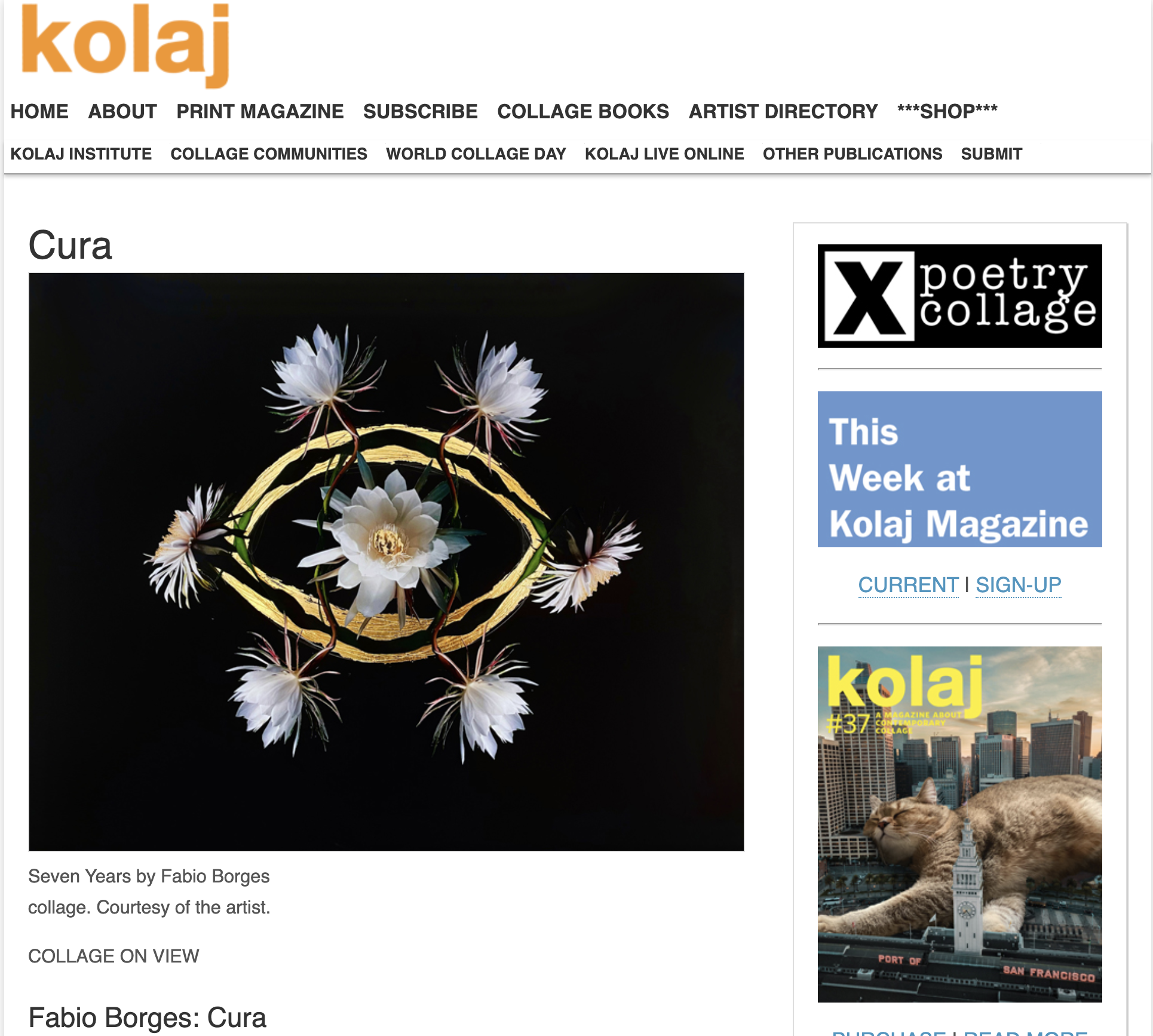 Cura featured at Kolaj Mag