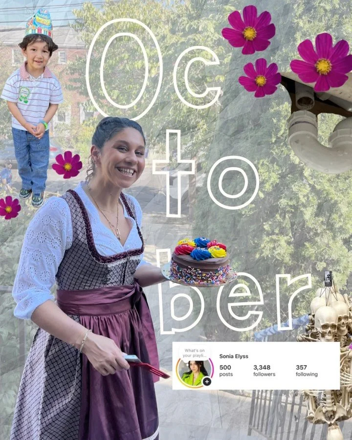 October: a month where I feel the most. Wesley ages while my father does not. Time clearly moving forward as reflected in nature. The golden beauty of the fall leaves constantly catching my breath. 8 slides hardly feels like enough to summarize 31 da