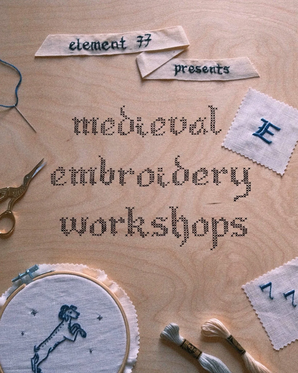 FRI 8/21 - EMBROIDERY WORKSHOP - 𝖒𝖊𝖉𝖎𝖊𝖛𝖆𝖑 𝖆𝖓𝖎𝖒𝖆𝖑𝖘