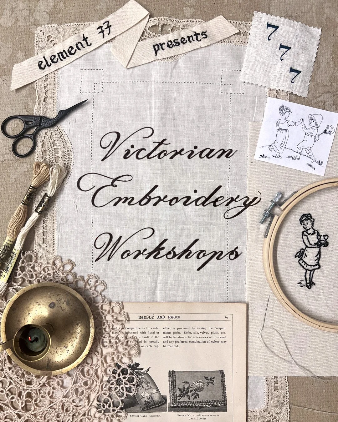 SUN 10/4 - EMBROIDERY WORKSHOP - 𝓥𝒊𝓬𝒕𝓸𝒓𝓲𝒂𝓷 𝓝𝒆𝓮𝒅𝓵𝒆𝔀𝒐𝓻𝒌