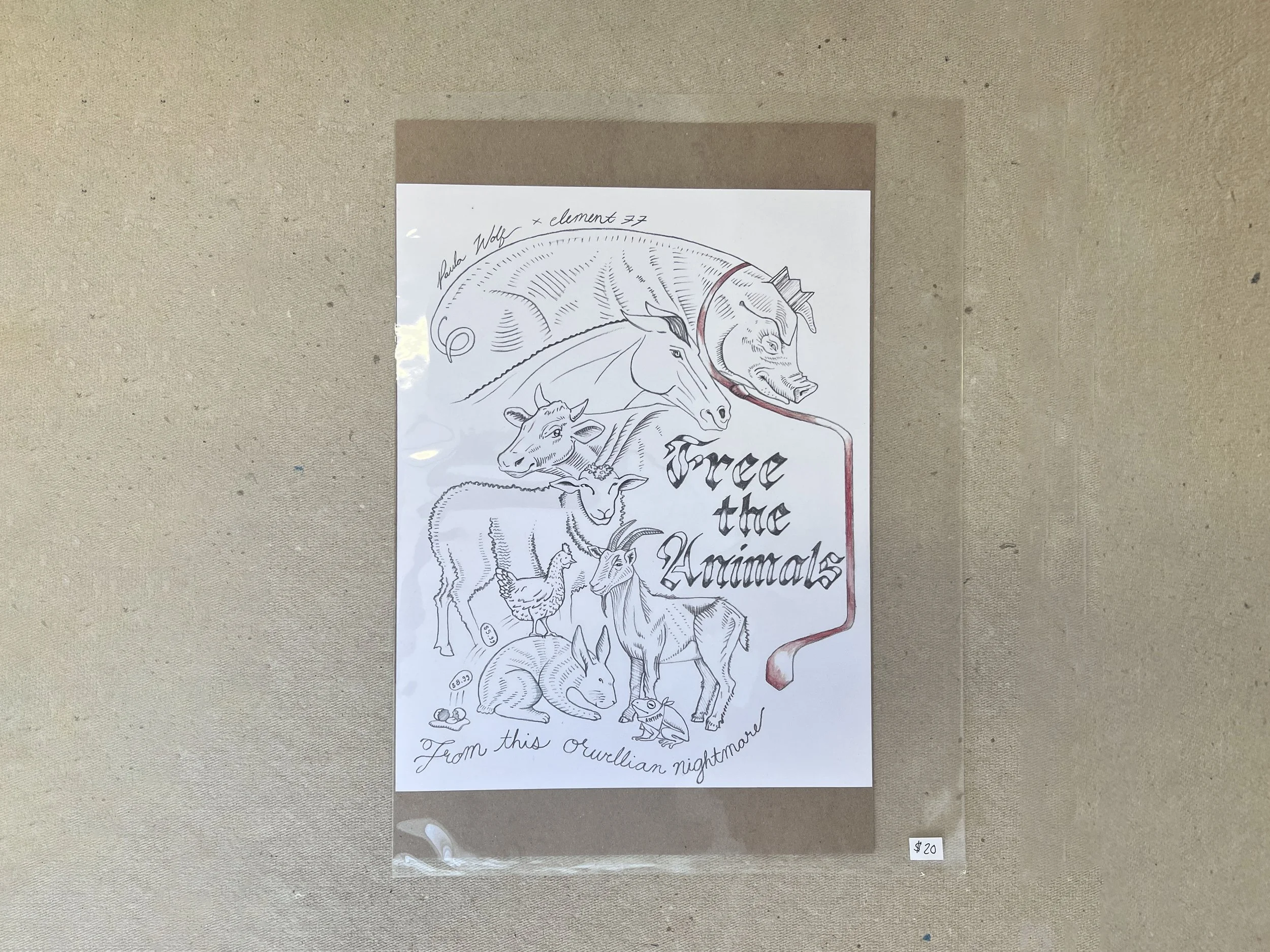 Free The Animals Print