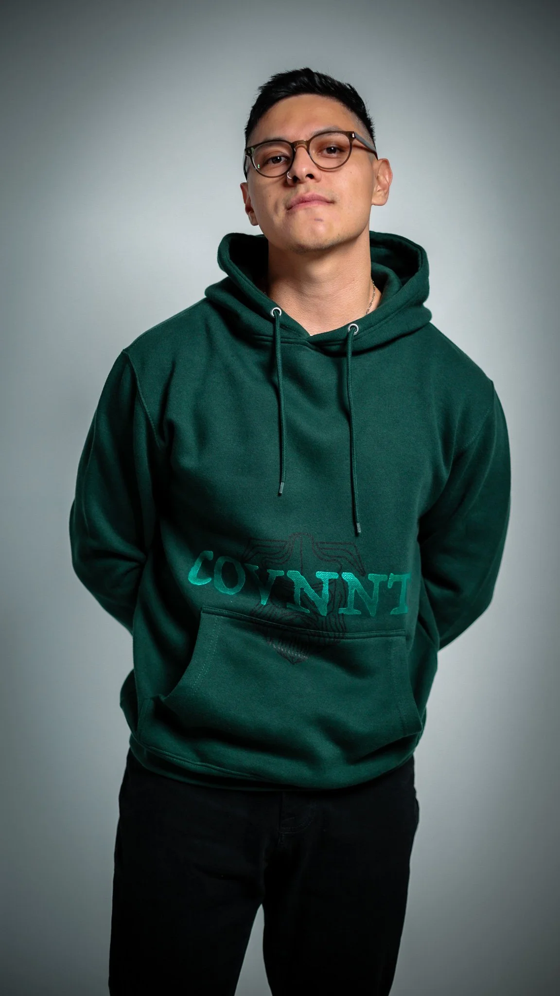 Male model in studio with product 