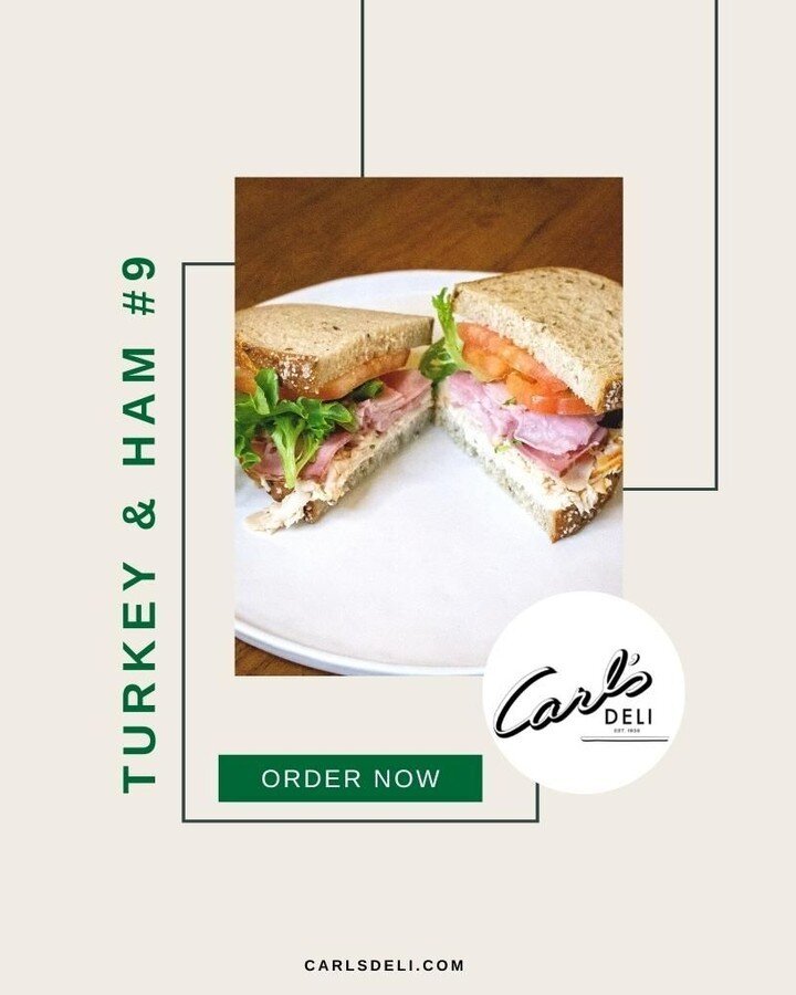 Come snag the #9! Salty Rye, Turkey, Ham, Scallion Cream Cheese &amp; L.T.

****

Check out our ENTIRE menu at carlsdeli.com