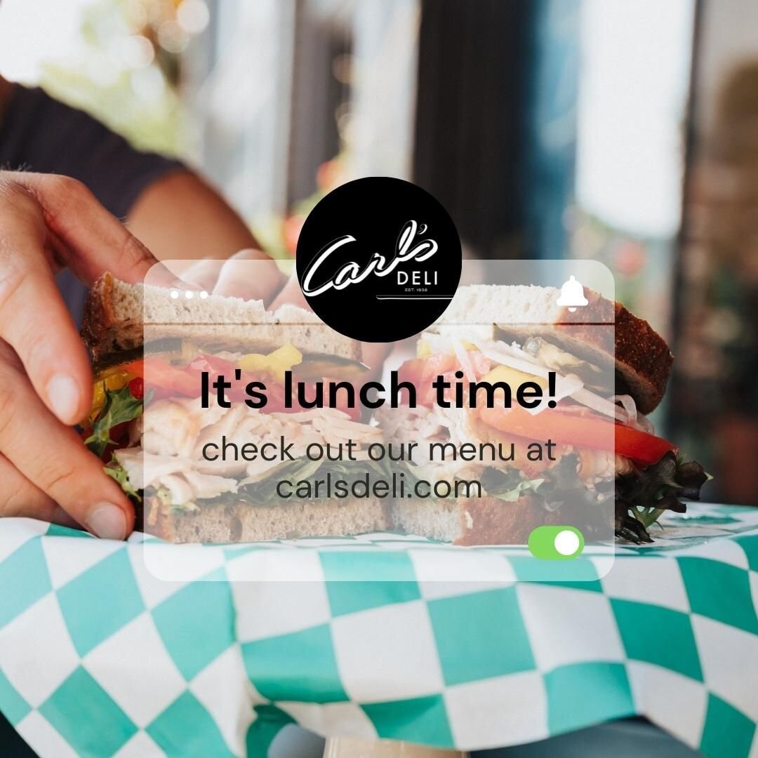 After a long weekend all you need is a fresh &amp; simple sammie to get you through this Tuesday that feels like a Monday! Check out our menu at carlsdeli.com