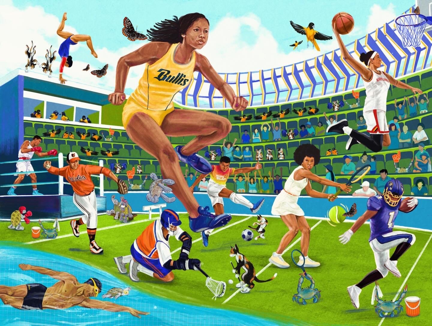 Interactive Kid Zone mural for the Reginald F. Lewis Museum in Baltimore, Maryland.