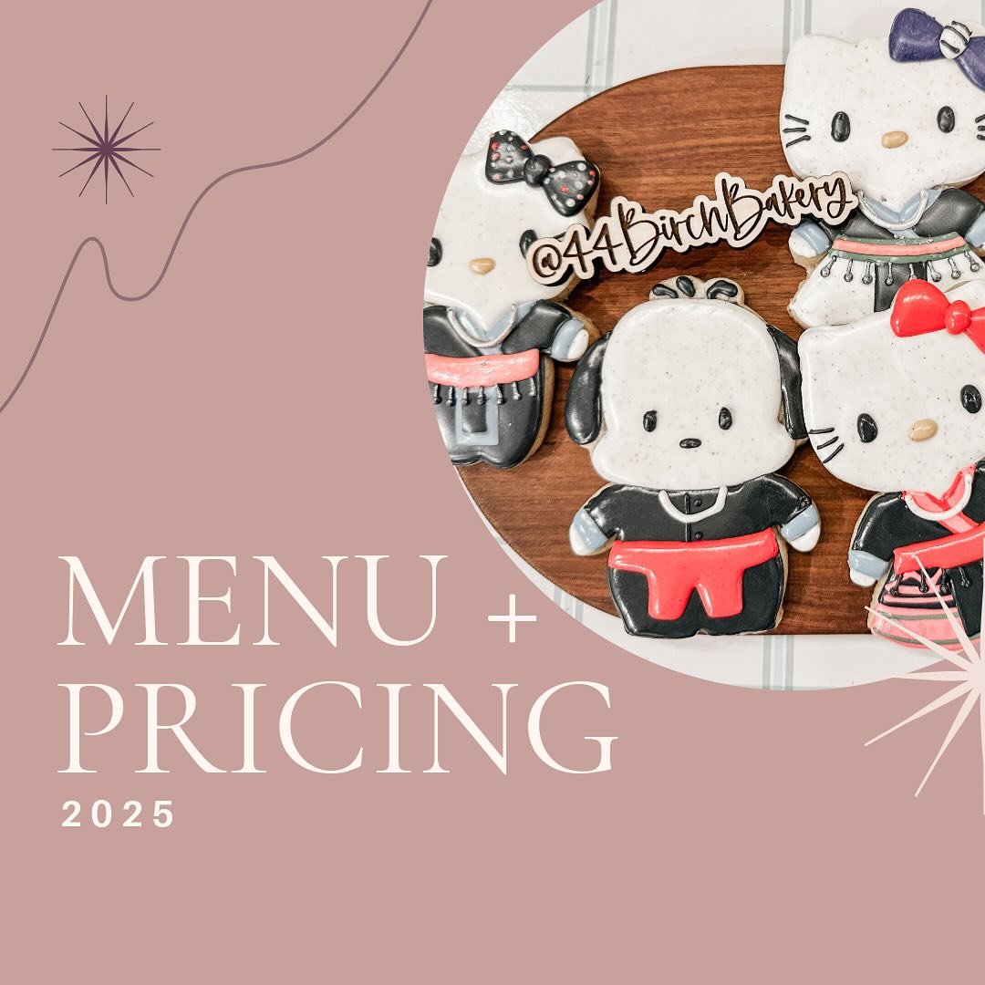 We&rsquo;re excited to share our 2025 menu! 🎉🍪 Plus, we&rsquo;re officially open for custom orders again &ndash; just in time to add a little sweetness to your next celebration! Whether it&rsquo;s a special event or a sweet treat for yourself, we&r