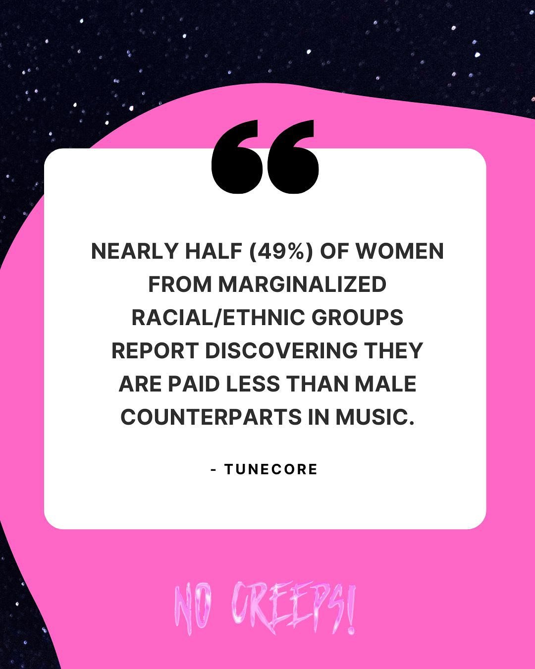 🚫💖 Some sobering #musicindustry statistics to ground us in where we are, and what we need to fight for moving forward. Thanks for compiling them and for your partnership @sharpedgesrecords 💕

#inclusivity #womeninmusic #queermusic #nocreeps #solid