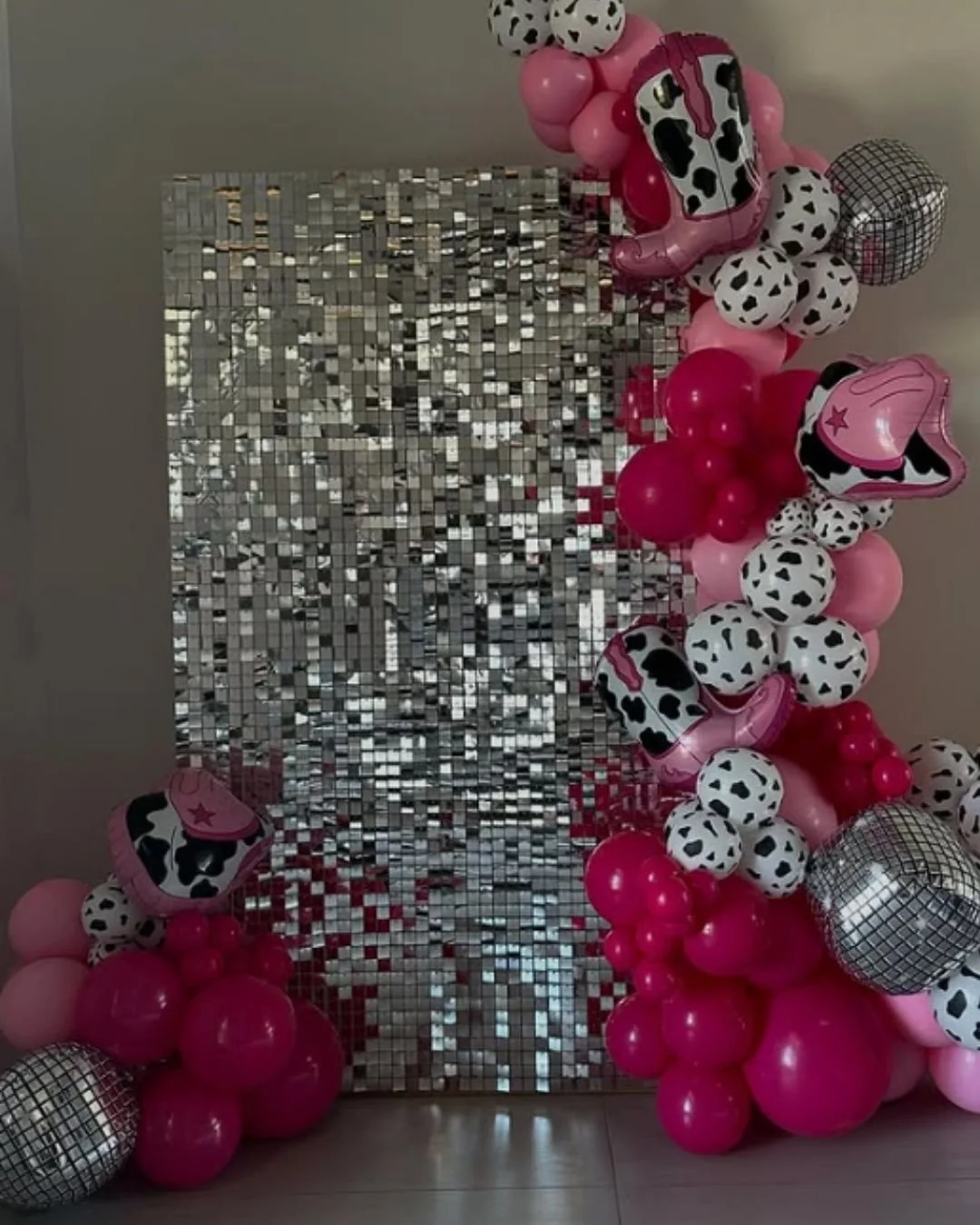 Birthday Balloon Garland with Shimmer Backdrop