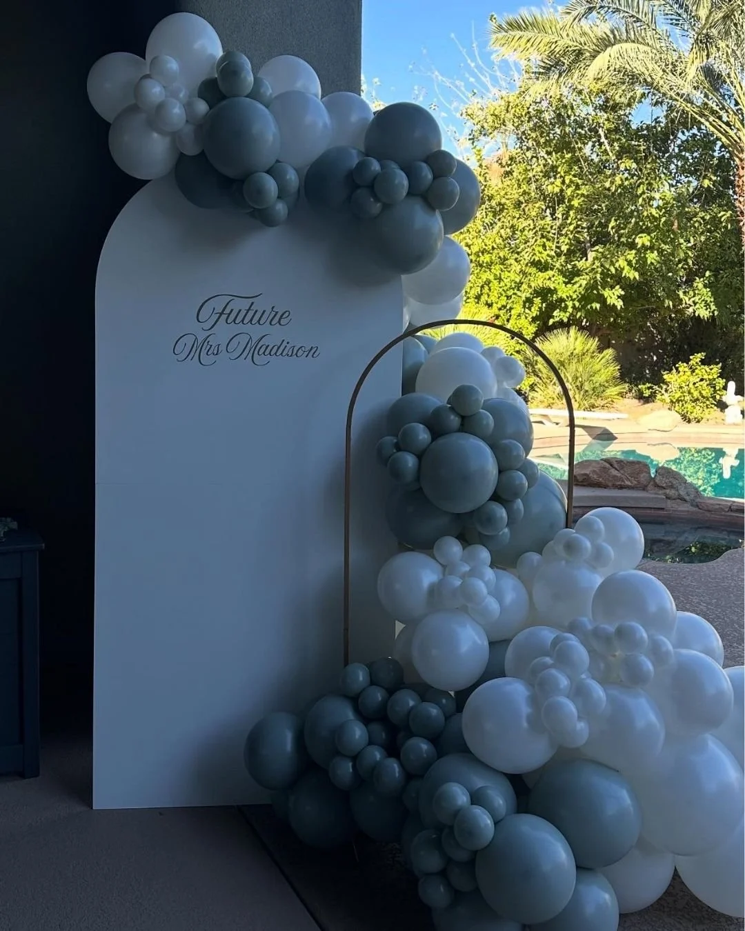 Bridal Shower Balloon Garland and Backdrop