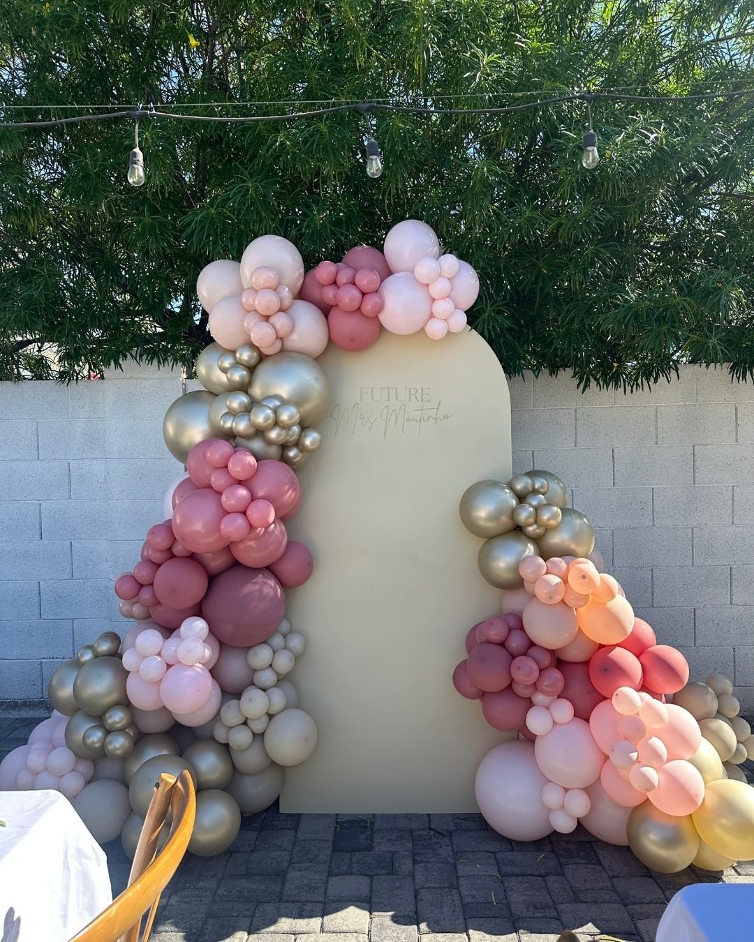 Fall Bridal Shower Backdrop and Balloon Garland