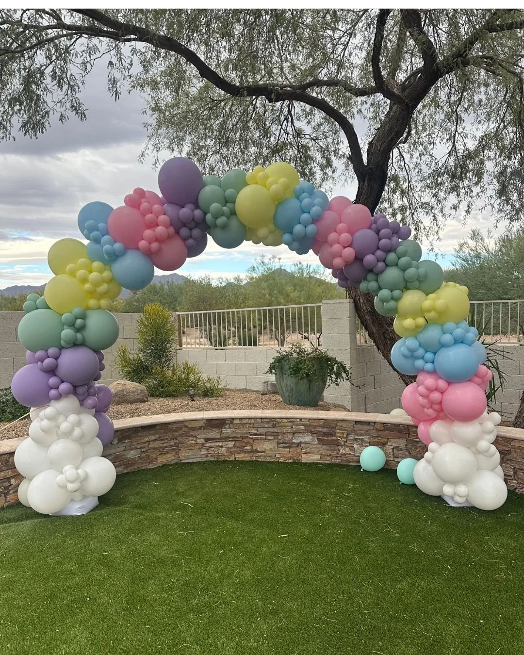 Rainbow Balloon Arch