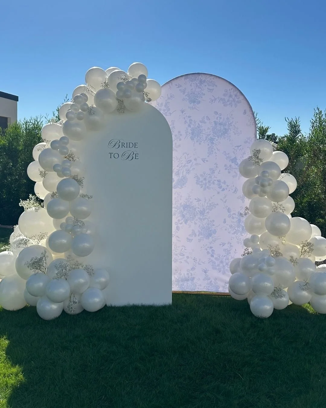 Almafi Coast Balloon Garland Backdrop for a Bride to Be
