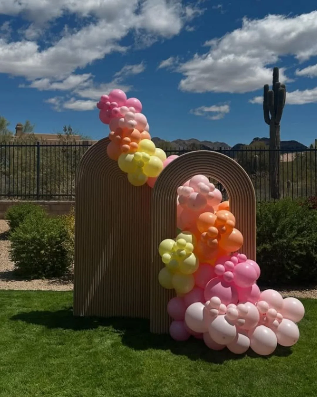 colorful balloon garland