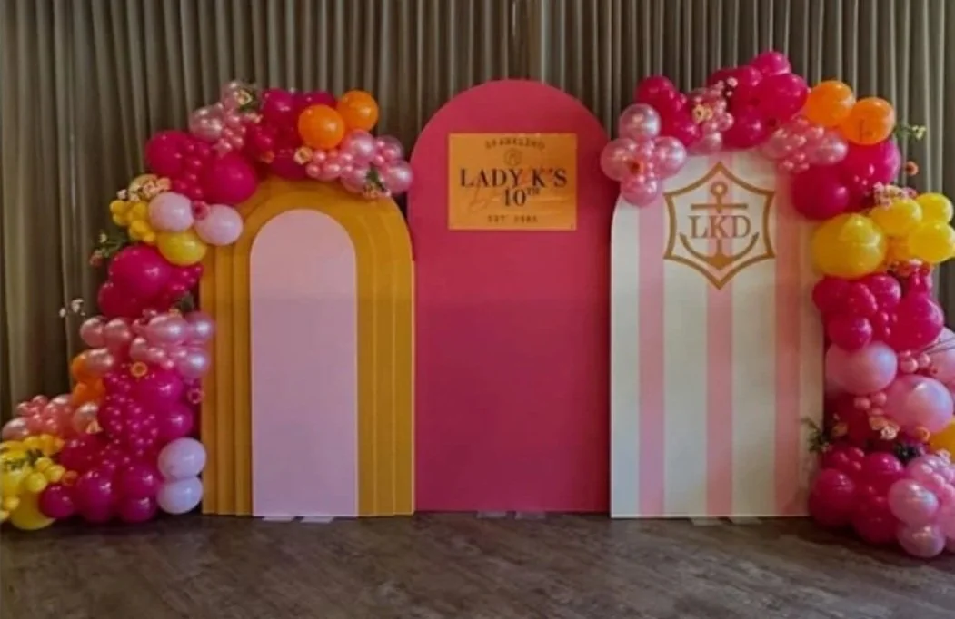 veuve clicquot inspired backdrop for birthday