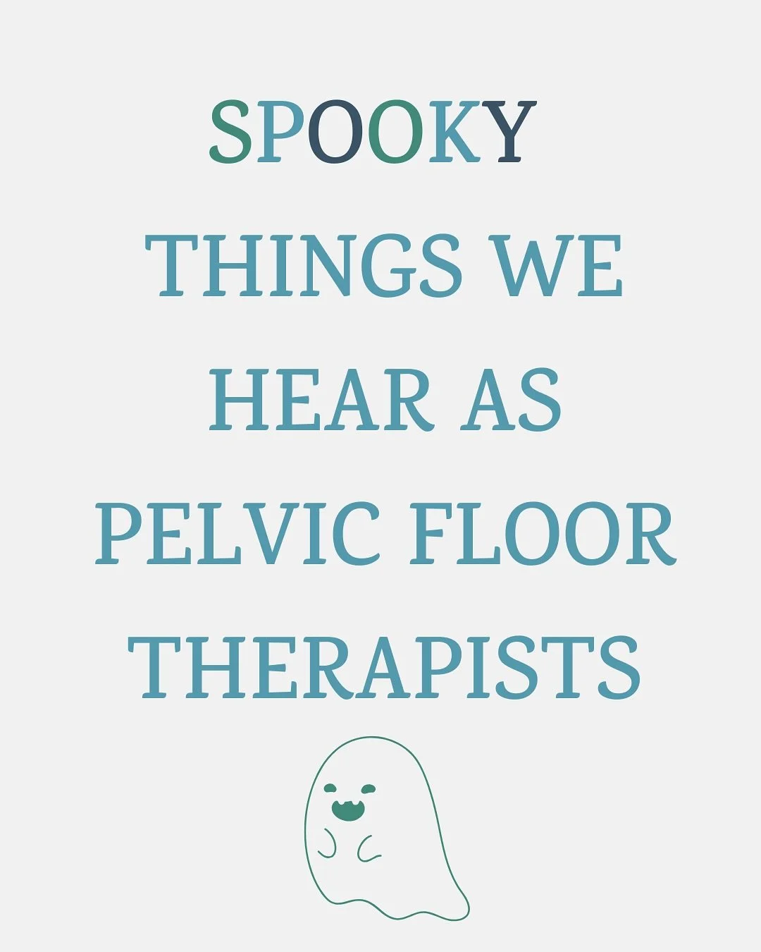 Happy spooky season 👻 
The list of scary things we hear on a regular basis is truly endless! We’re here to take the fear out of pelvic health concerns & get you back to living a life of OPTIMAL wellness 🥰