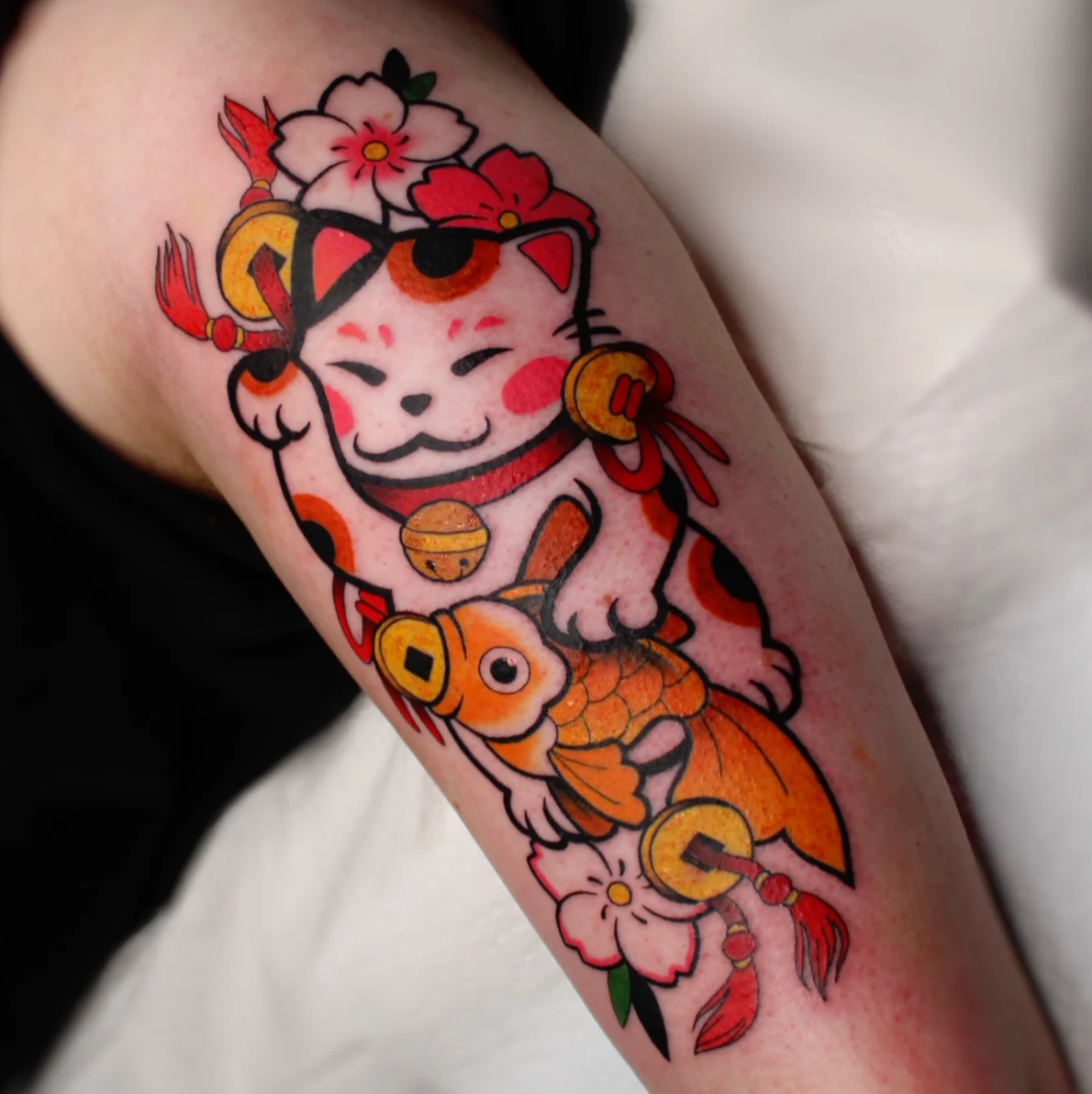 Neko Cat Tattoo Lucky Cat