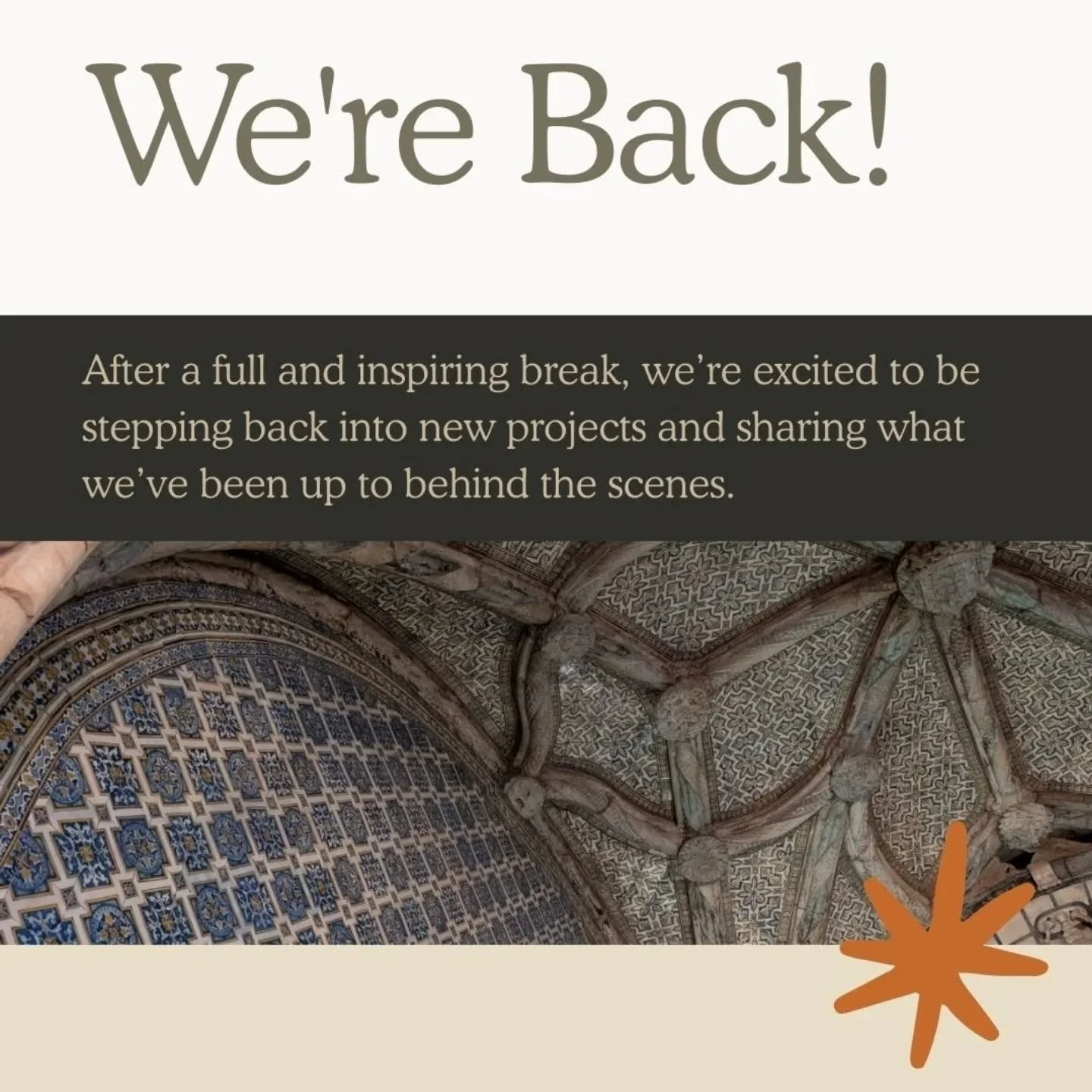 After a full and inspiring break we're back in the studio and ready to share what we've been working on.

From global design shows to on-site residential and education projects, it's been a season of learning, building and refining. And we're just ge