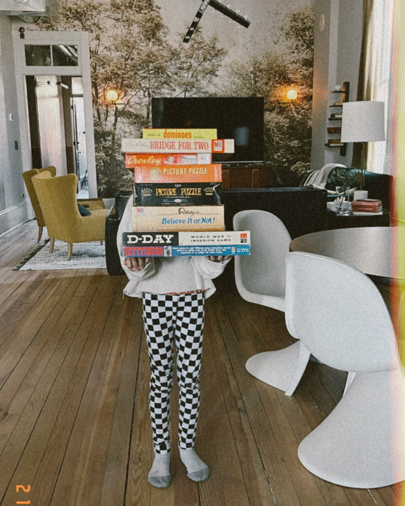 I think we&rsquo;ll stay here a while✨ 

We have so many fun board games, puzzles AND a working record player!

We have a few discounted dates available until April &amp; summer is booking up! We are SO excited for you to stay in our space! 

Link in