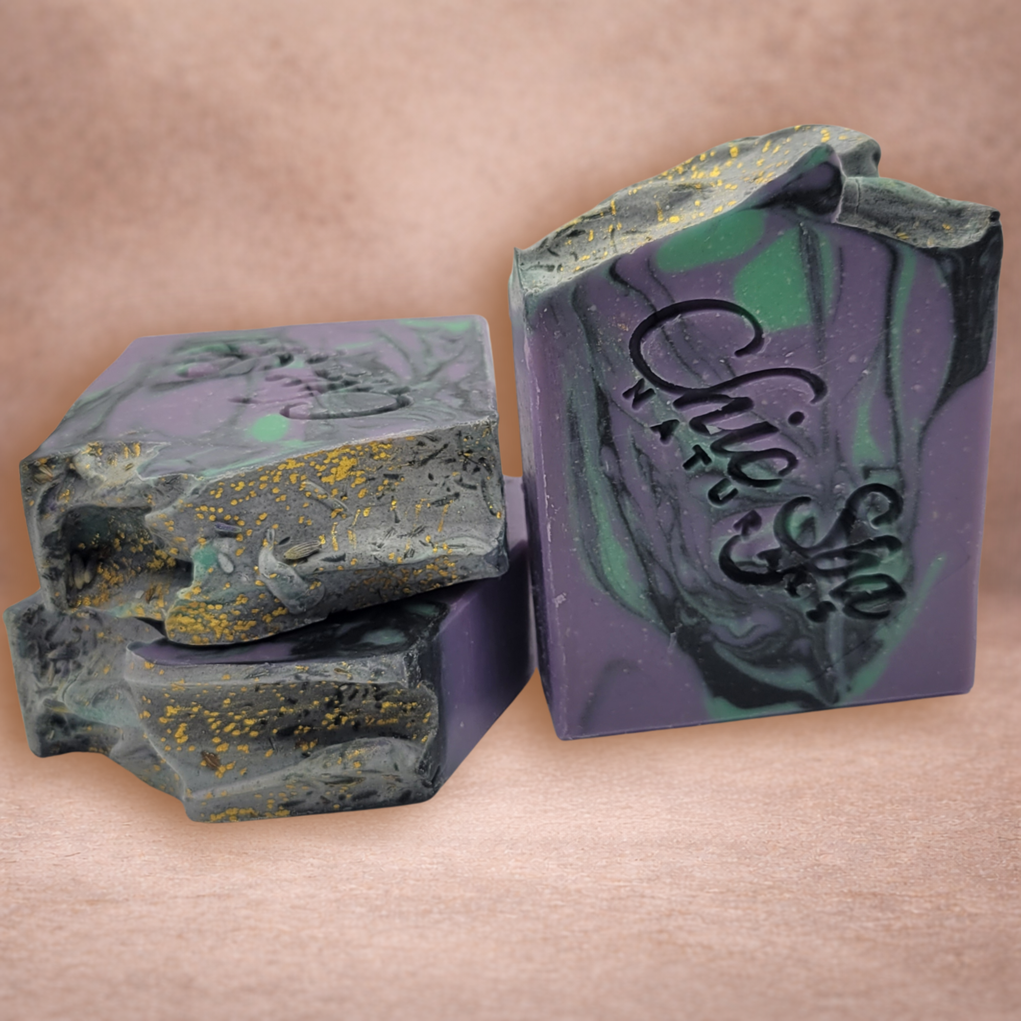 Lavender Mint Tea Bar handmade herbal soap with lavender tea and mint tea