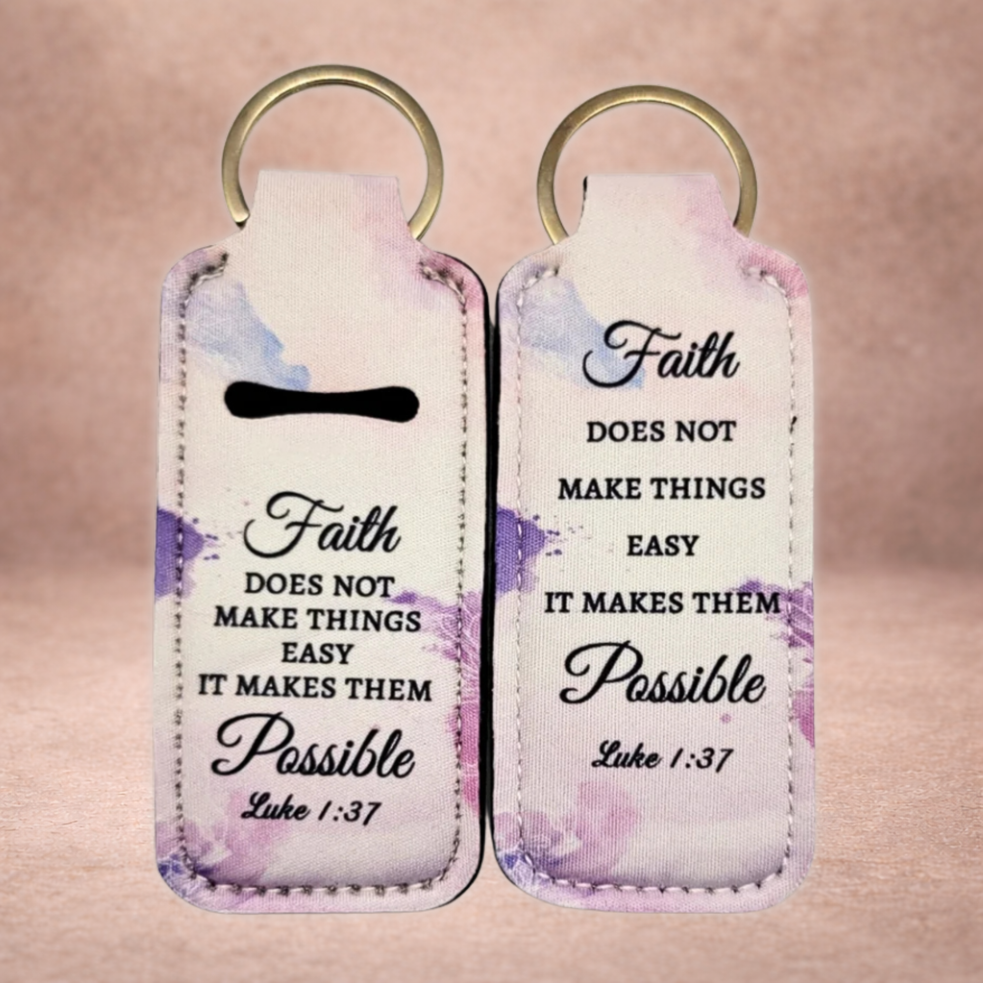 Faith Lip Butter Holder with soft floral design and inspirational message