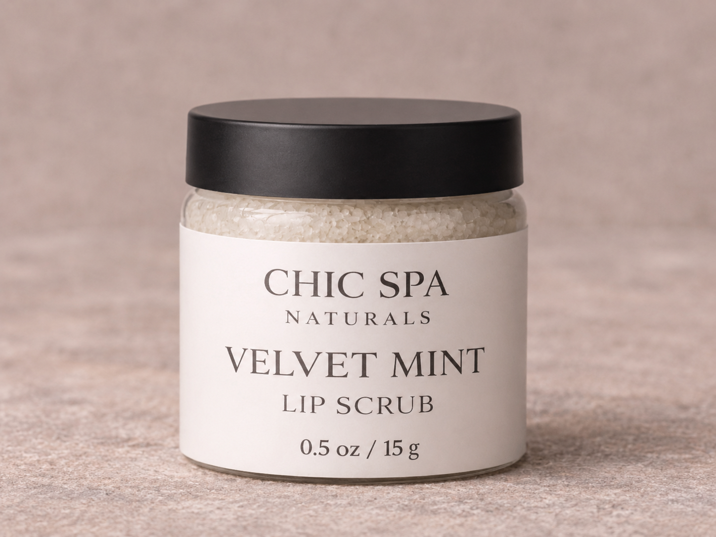 Velvet Mint Smooth Lip Scrub 0.5 oz by Chic Spa Naturals