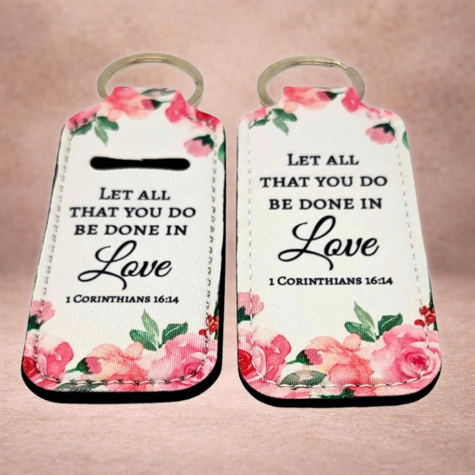 Love Lip Butter Holder with floral design and scripture message