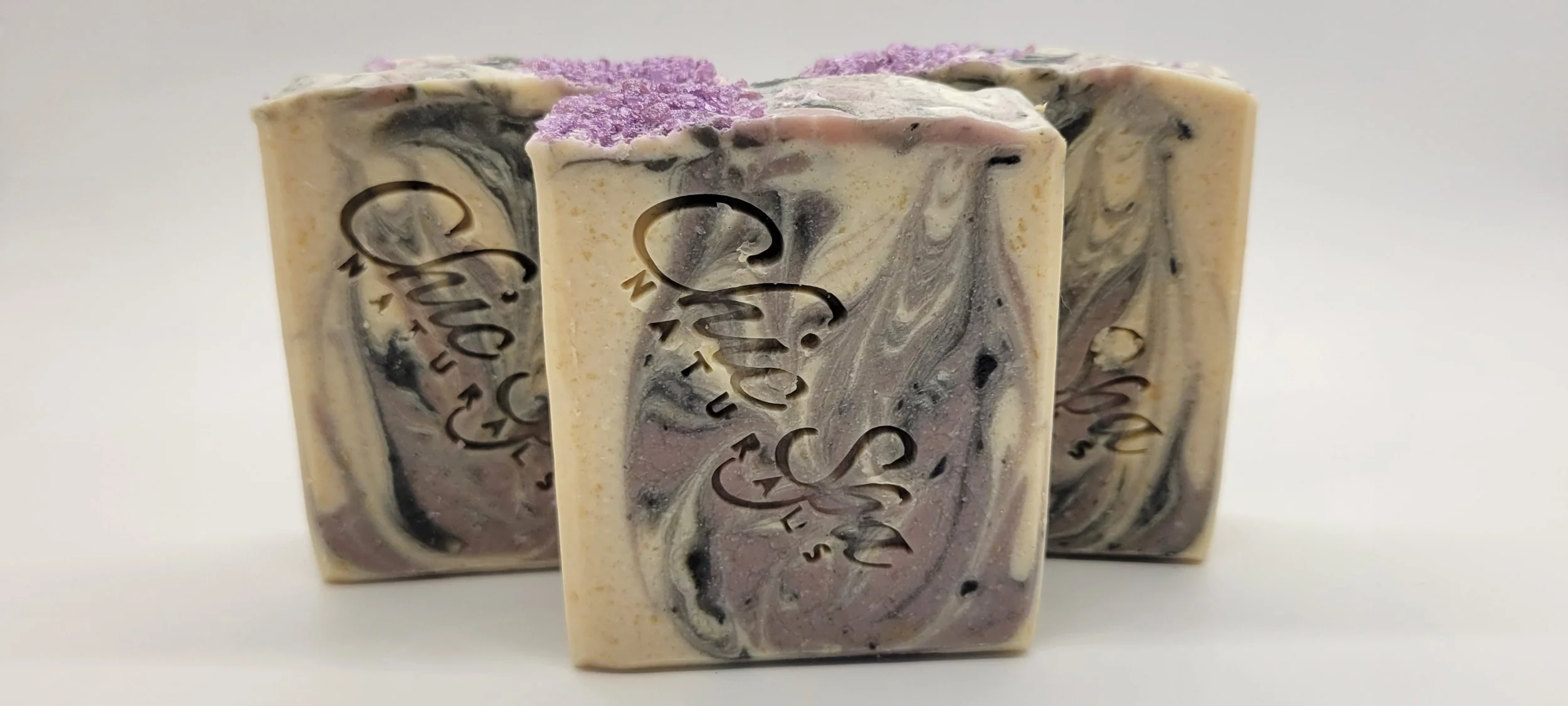 Handmade soap bars carefully crafted in small batches by Chic Spa Naturals