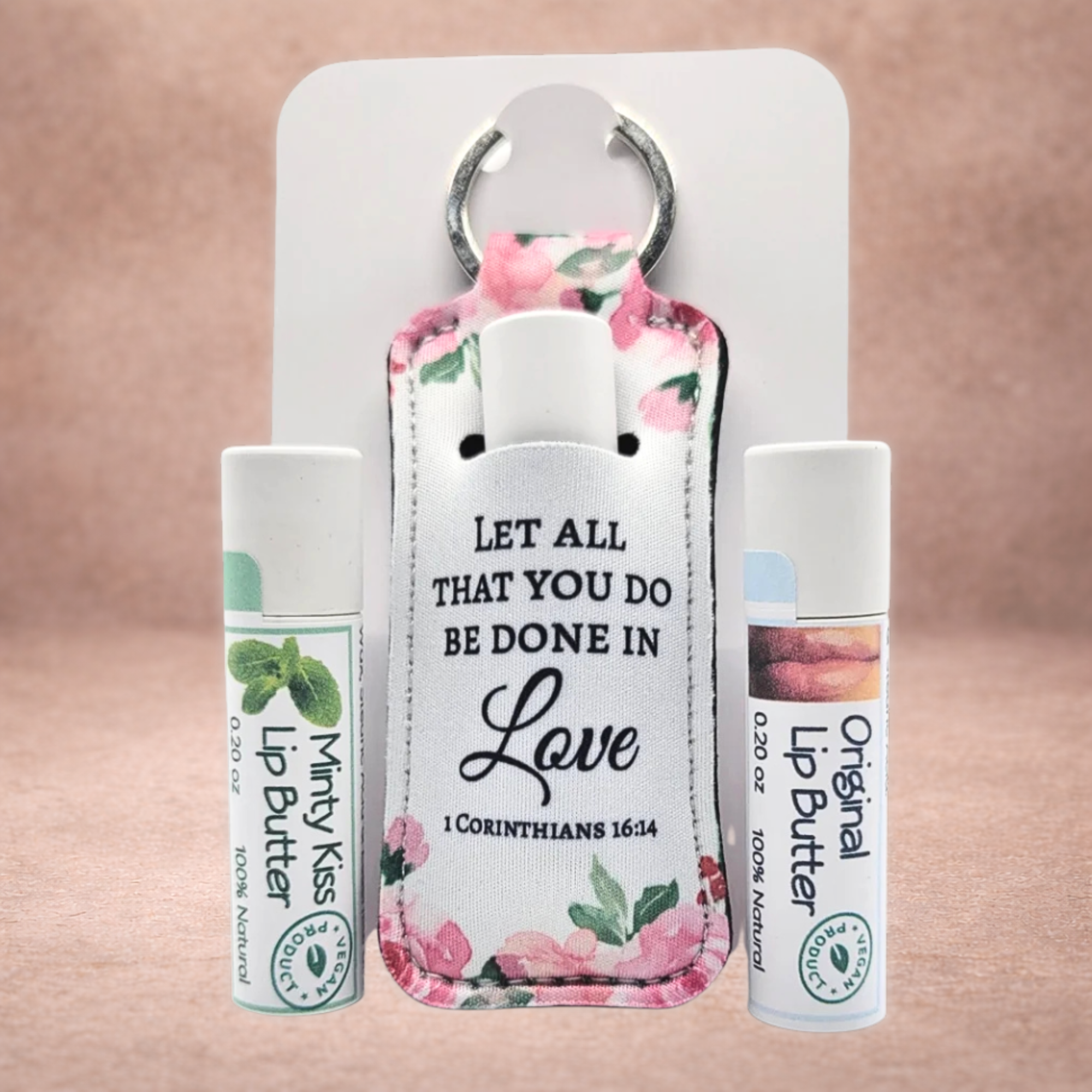 Faith-inspired Lip Butter Holders for Chic Spa Naturals tubed lip butters