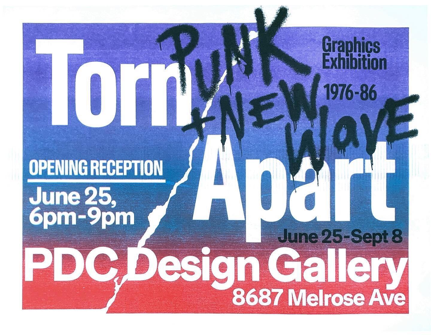 THIS SATURDAY is the TORN APART opening reception from 6pm-9pm! We&rsquo;ll be spinning vinyl, serving drinks and most importantly celebrating this amazing collection of graphic artwork. One of our team members @slg.pdf designed and Riso printed this