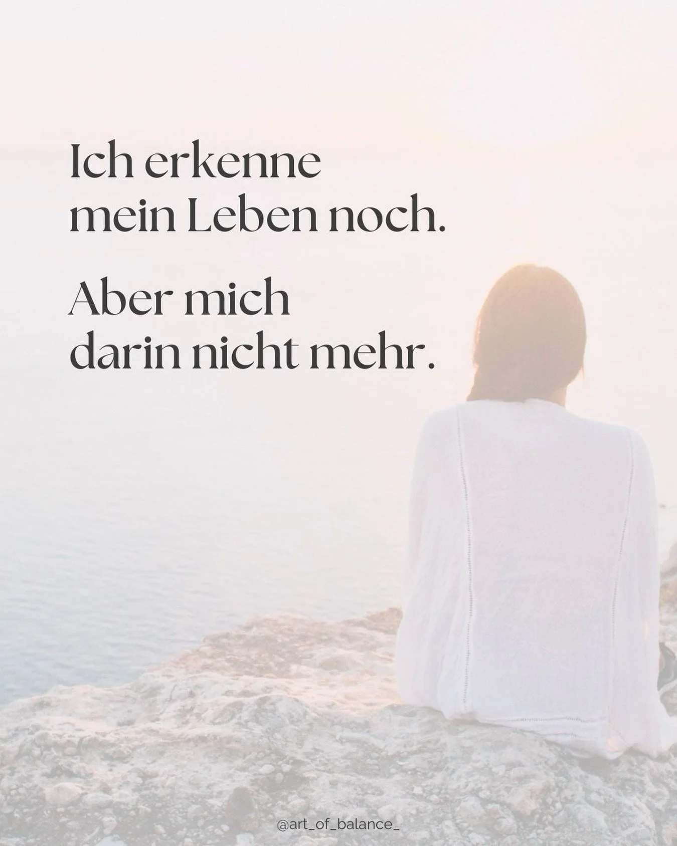 Ich kenne dieses Gef&uuml;hl selbst. Nach aussen hat oft vieles funktioniert. Und trotzdem war da dieses stille Wissen, dass meine Seele darin zu wenig Raum bekommt.

&bdquo;Manchmal erkennt man das eigene Leben noch. Aber man erkennt sich darin nich