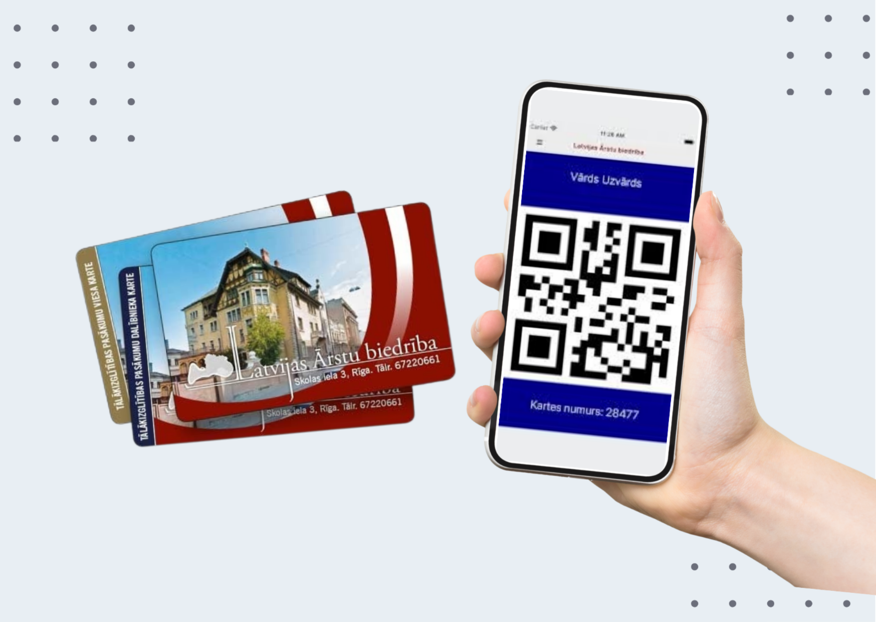Informācija par LĀB kartēm un QR kodu LĀB aplikācijā