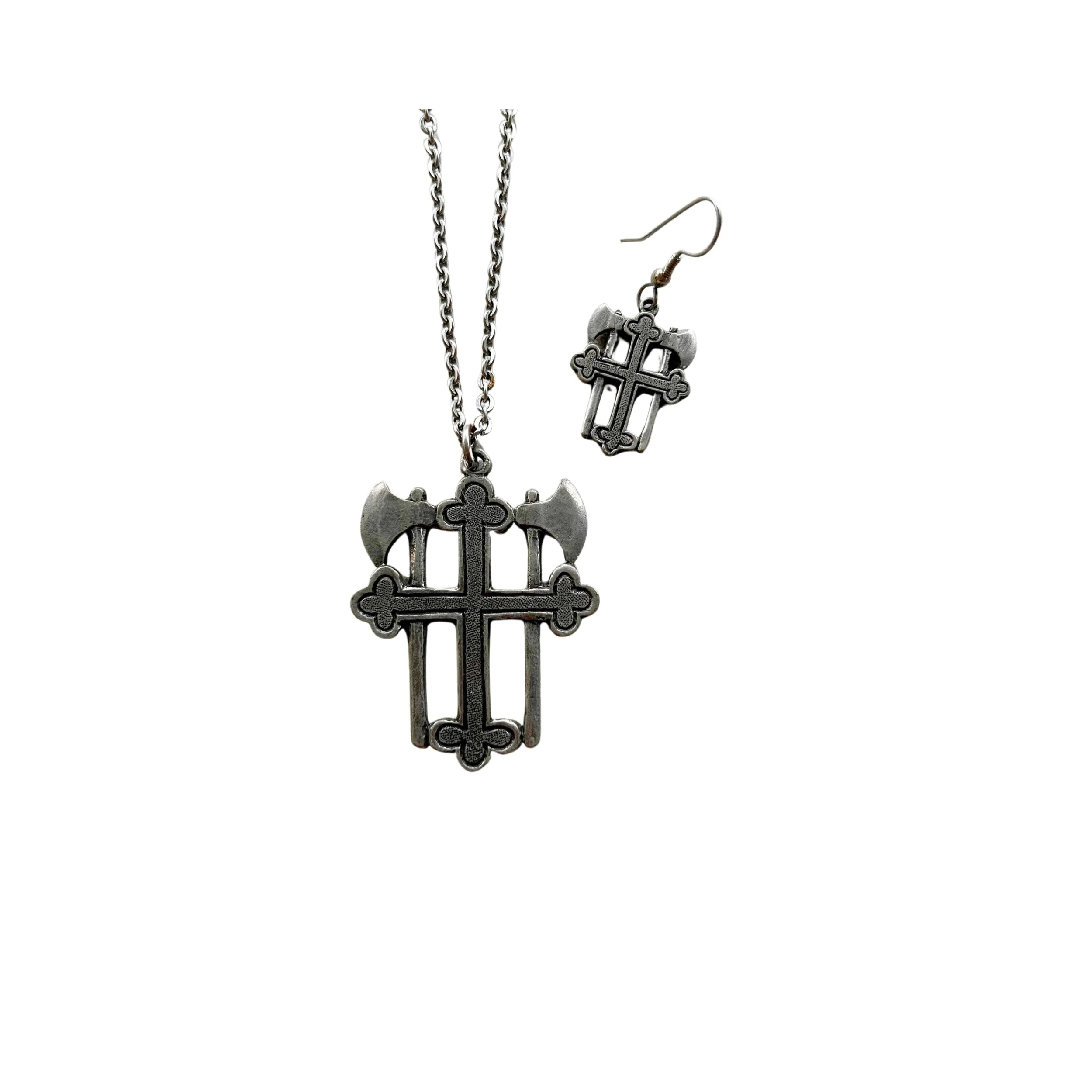 Olavskorset halssmykke og ørepynt