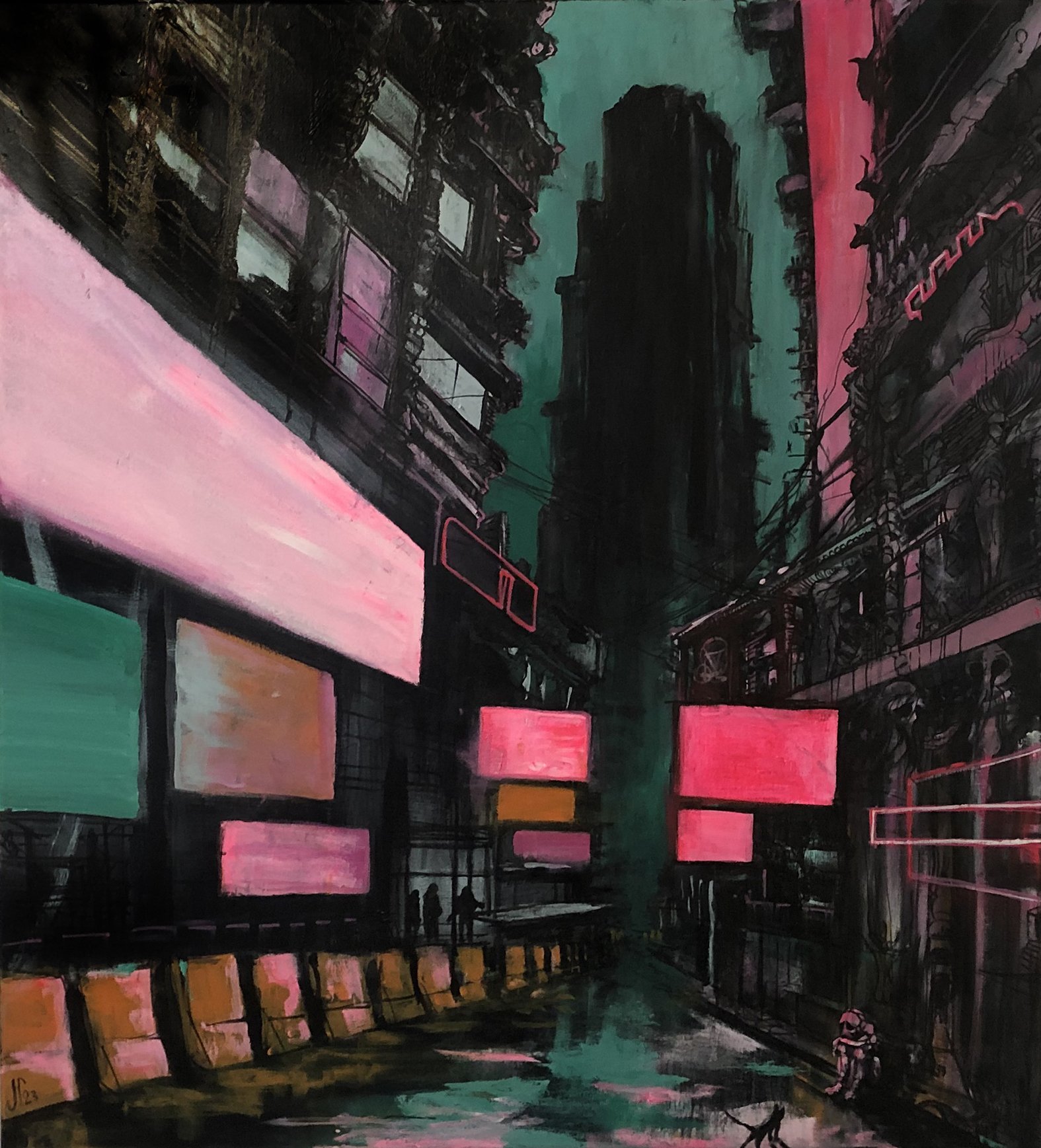 🔴 SOLD Titanium Pan Alley 100cm x 110cm