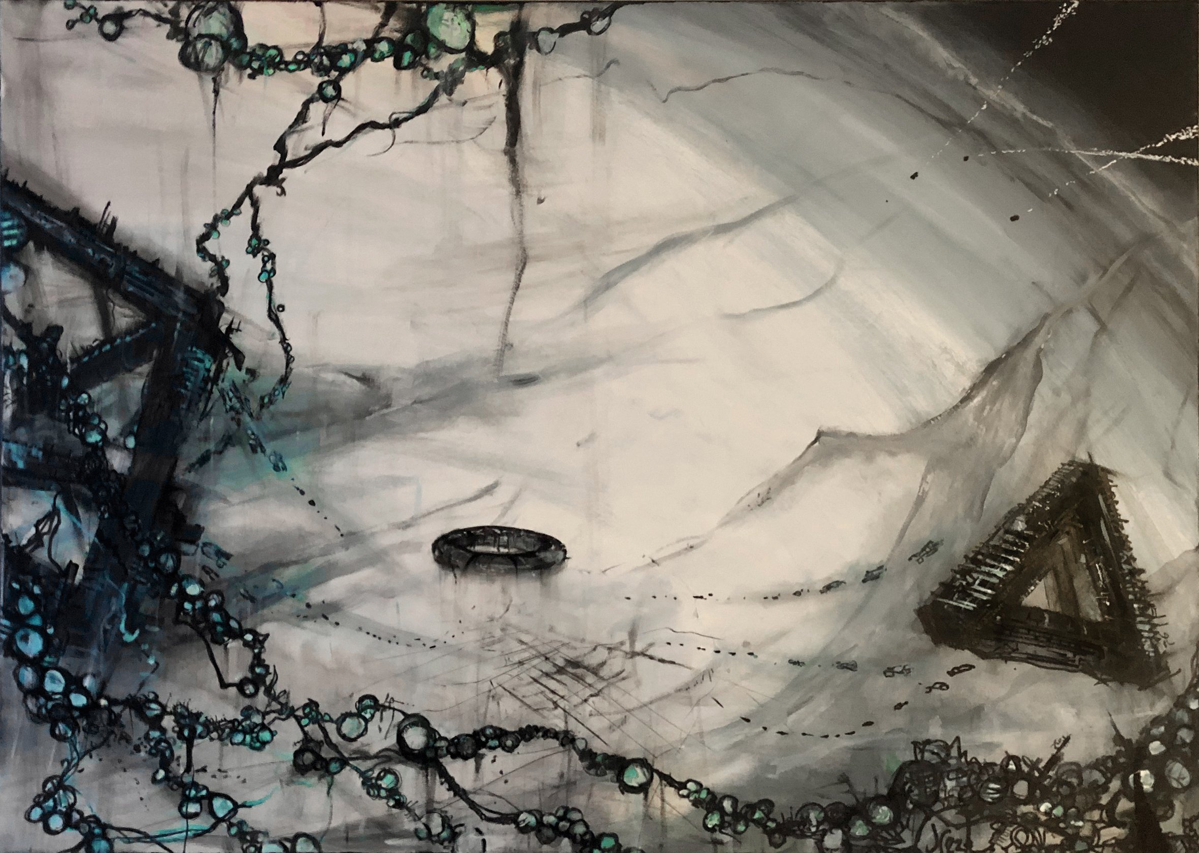 🔴 SOLD Tech War, 100cm x 140cm