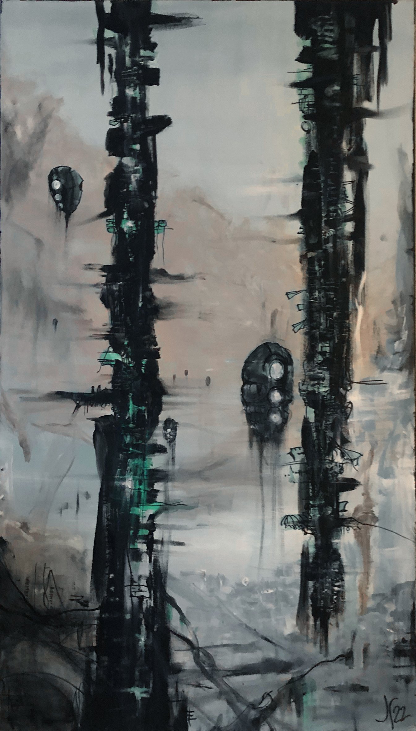 🔴 SOLD Orbital Threads, 80cm x 140cm