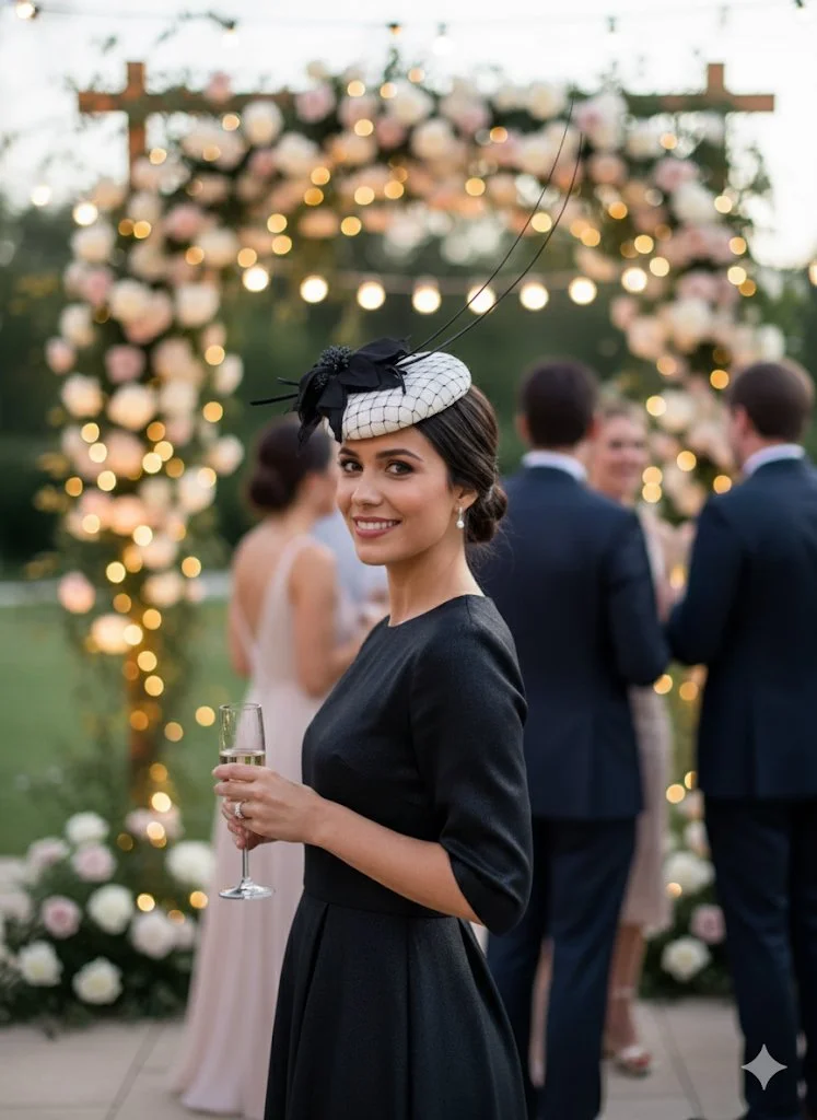 Bibi rond noir et blanc