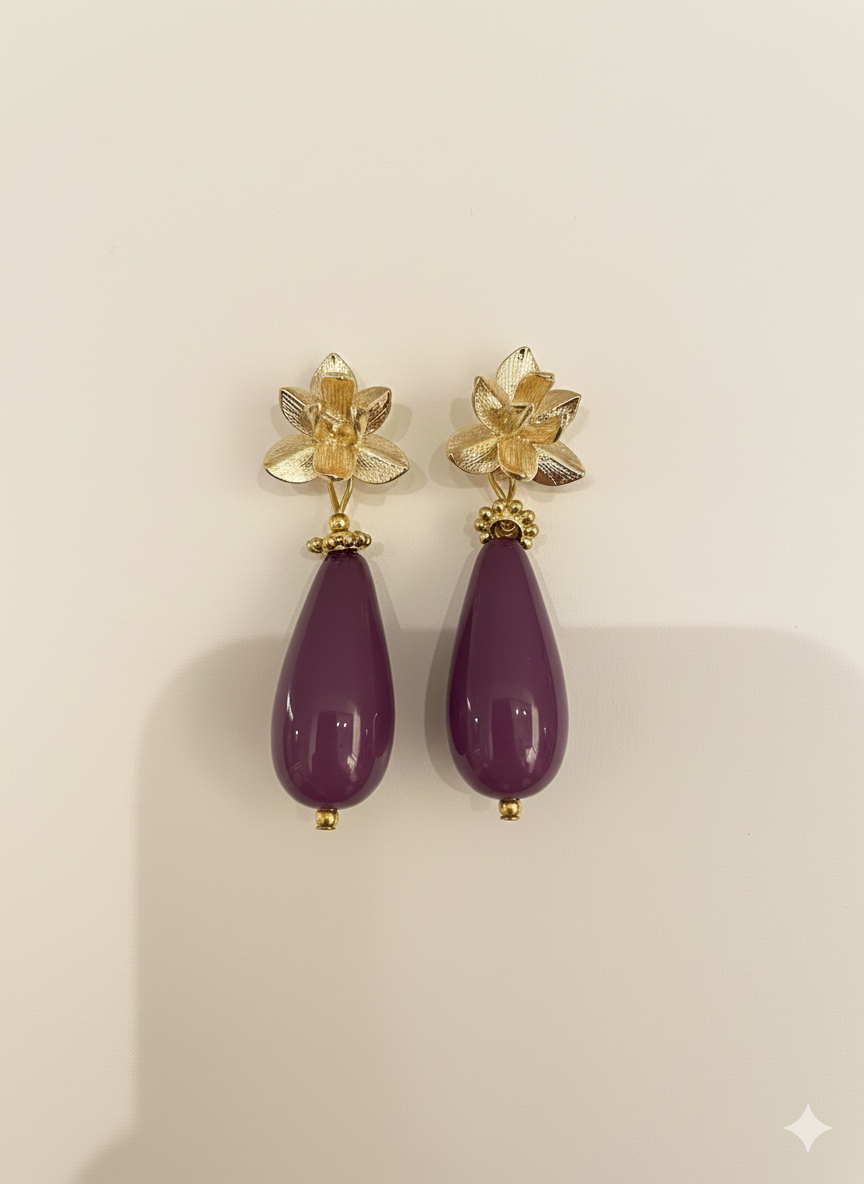 Boucles d’oreilles violettes