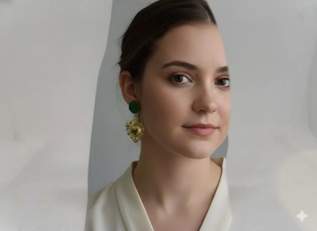 Boucles d’oreilles coeur sacré