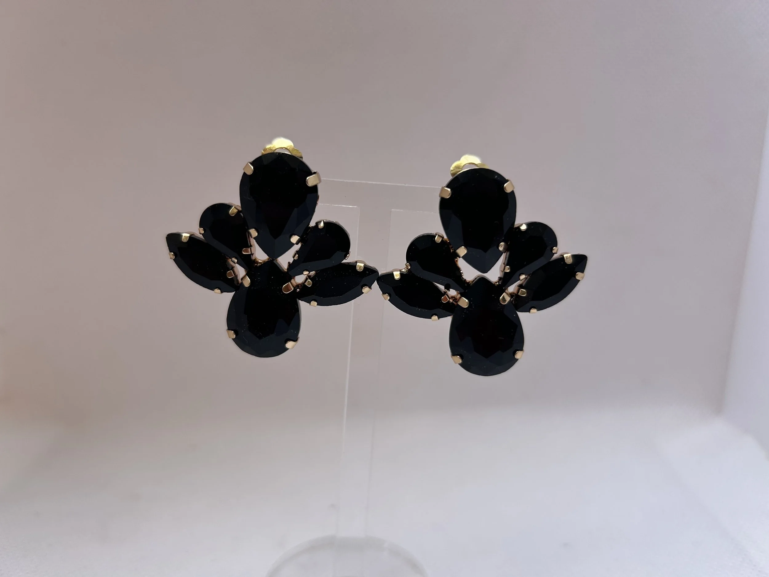 Boucles d’oreilles clips strass